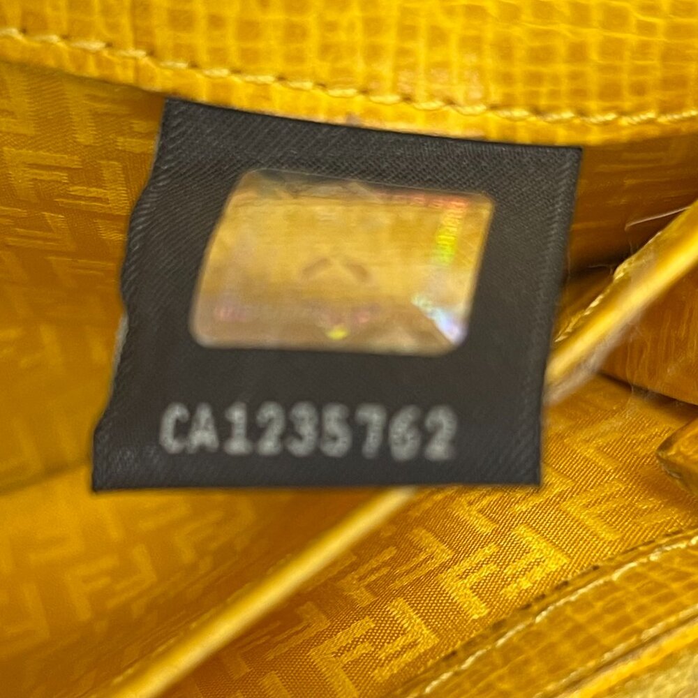Fendi Tobacco/Yellow Zucca Coated Canvas & Leather Long Wallet - Preowned - Picture 4 of 15